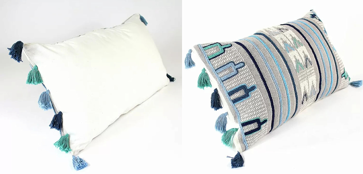 Чехол на подушку Blue Ikat Чехол на подушку Blue Ikat - Loft-Concept в Самаре