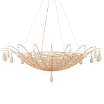 Люстра из деревянных бусин с подвесками в виде капель Wooden Beads варинант исполнения - 1 | Loft Concept в Самаре