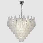 Люстра с подвесками из рифленного стекла в форме капель Textured Glass Chandelier варинант исполнения - 9 | Loft Concept в Самаре