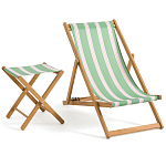 Шезлонг из акации и ткани Argentina варинант исполнения - 7 | Loft Concept в Самаре