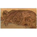 Картина с изображением Леопардов Leopards by stream варинант исполнения - 3 | Loft Concept в Самаре