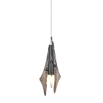 Подвесной светильник с черной металлической основой и рельефным плафоном Glass Pod варинант исполнения - 1 | Loft Concept в Самаре