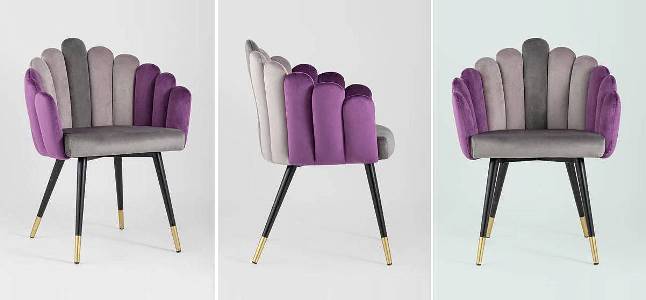 Стул Camellia Chair Сиреневый Велюр Стул Camellia Chair Сиреневый Велюр - Loft-Concept в Самаре