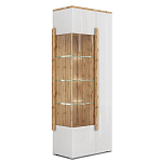 Шкаф-витрина двухдверная с белым глянцевым фасадом Grace of Furniture варинант исполнения - 1 | Loft Concept в Самаре