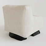 Кресло Cannes с мягкой обивкой букле молочного цвета  варинант исполнения - 3 | Loft Concept в Самаре