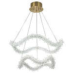 Двухъярусная кольцевая люстра с хрустальным декором Gilbertine Crystal Wavy Ring Chandelier варинант исполнения - 2 | Loft Concept в Самаре