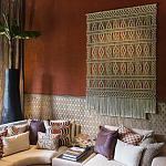 Панно на стену плетеное Макраме бежевый цвет  варинант исполнения - 9 | Loft Concept в Самаре