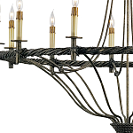 Люстра двухъярусная с отделкой в виде веревки Black Light Profile варинант исполнения - 1 | Loft Concept в Самаре