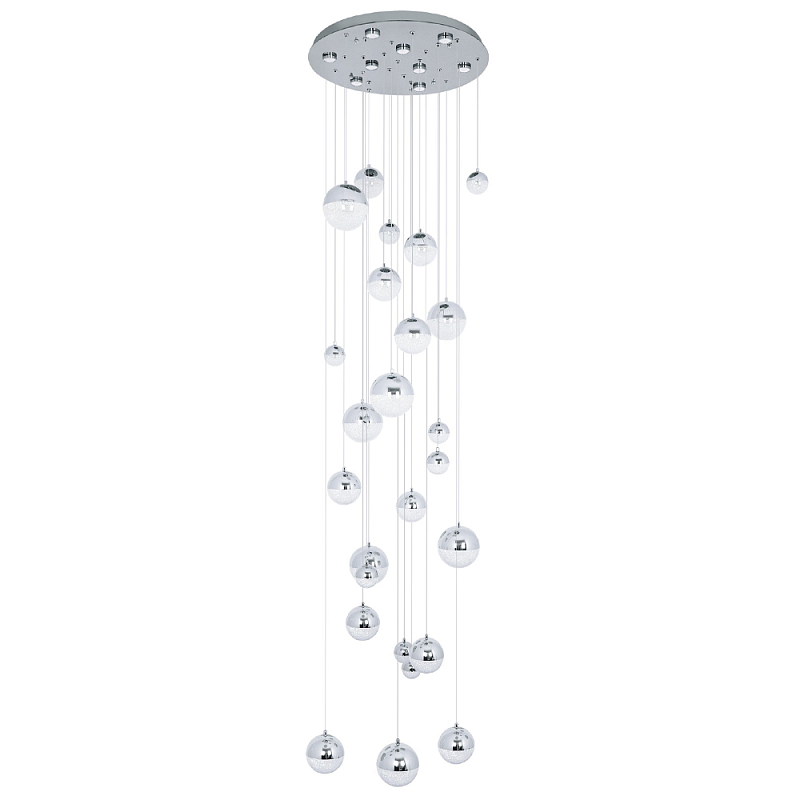 Каскадная люстра с плафонами в виде хрустальных сфер Esme Sphere Crystal Chrome Cascade Chandelier 25 Прозрачный Хром Каскадная люстра с плафонами в виде хрустальных сфер Esme Sphere Crystal Chrome Cascade Chandelier 25 Прозрачный Хром в Самаре | Loft Concept