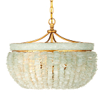 Подвесной светильник с каскадом из стеклянных декоративных элементов на золотом каркасе Shining Sea Glass варинант исполнения - 4 | Loft Concept в Самаре