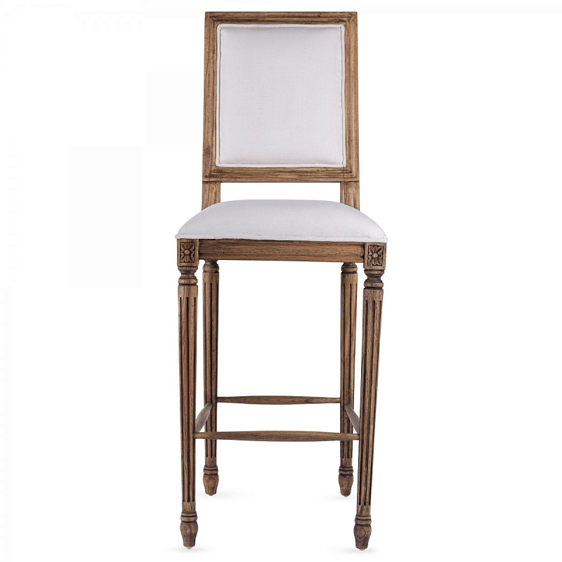 Барный стул JACOB bar stool Avory Linen Дерево Акация ivory ( слоновая кость ) в Самаре | Loft Concept 