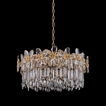 Люстра круглая с декоративными элементами в виде крупных хрустальных цветов Palace Gardens варинант исполнения - 1 | Loft Concept в Самаре