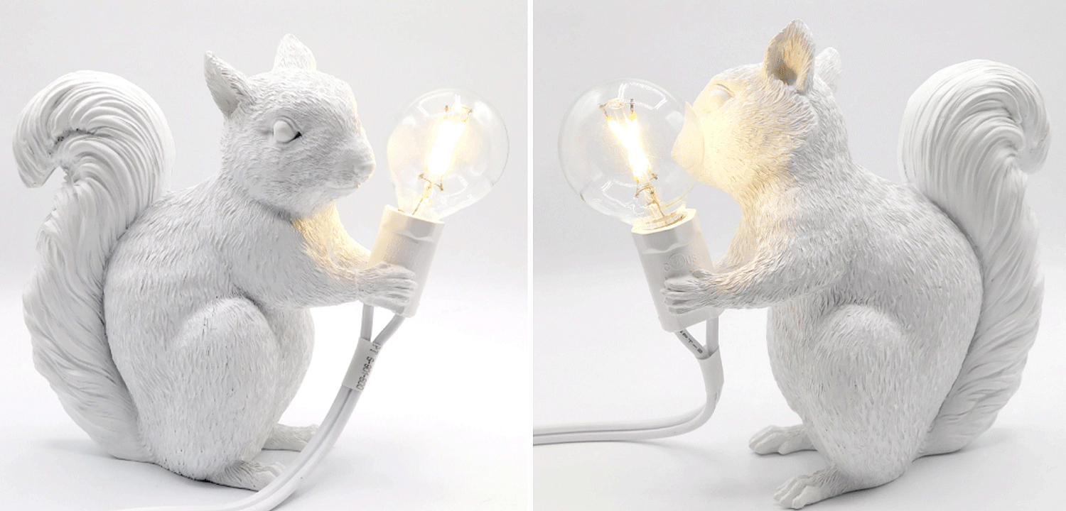 Настольная лампа белка White Squirrel Lamp - Loft-Concept в Самаре