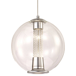 Подвесной светильник с плафоном в форме шара Inner Gleam Orb silver варинант исполнения - 7 | Loft Concept в Самаре