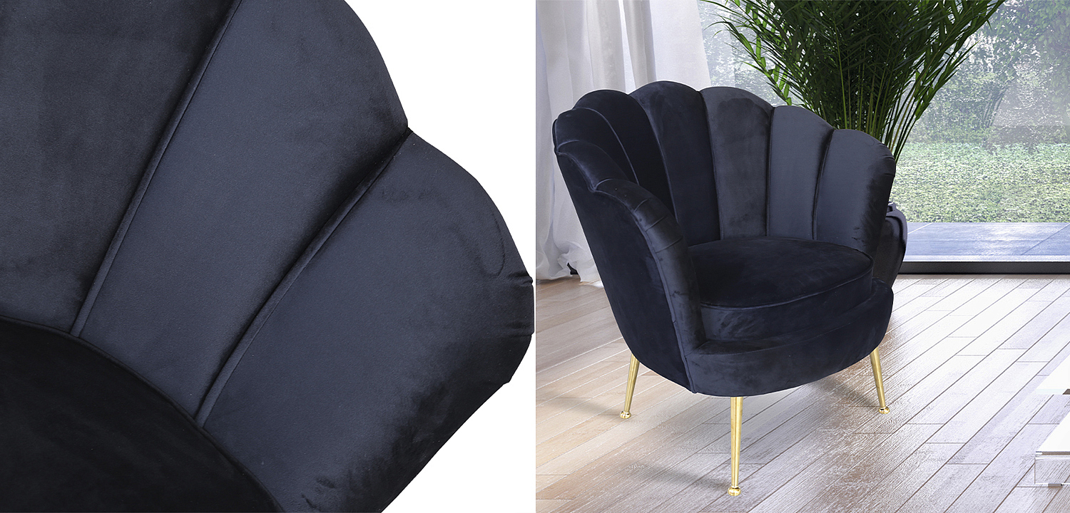 Кресло Trapezium Velur Black Кресло Trapezium Velur Black - Loft-Concept в Самаре