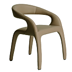 Стул обеденный бежевый из экокожи Unique Futuristic Chair варинант исполнения - 1 | Loft Concept в Самаре