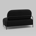 Двухместный диван черного цвета COLOR BLOCK варинант исполнения - 4 | Loft Concept в Самаре