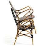 Кресло плетеное из ротанга Ronald Black White Rattan Chair варинант исполнения - 6 | Loft Concept в Самаре