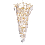 Люстра подвесная в форме перевернутой пирамиды с металлическими ветвями и прозрачными стеклянными подвесками Droplet Chandelier варинант исполнения - 1 | Loft Concept в Самаре