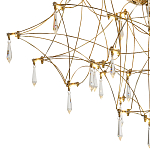 Потолочный светильник с тонкой металлической конструкцией цвета золото Quasar варинант исполнения - 3 | Loft Concept в Самаре