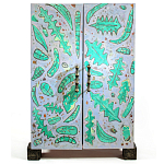 Премиальный Шкаф Defoliation двухстворчатый роспись зеленые листья  варинант исполнения - 2 | Loft Concept в Самаре