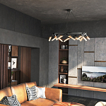 Люстра круглая с трубчатыми лампочками Vanguard Circle варинант исполнения - 4 | Loft Concept в Самаре