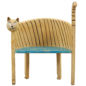 Детский стул в форме Кота желтый CAT FORM CHAT ENFANT