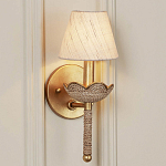 Бра из кованого железа с отделкой плетеной веревкой и сусальным золотом Parisian Style варинант исполнения - 5 | Loft Concept в Самаре