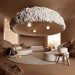 Вязаный подвесной светильник из шерсти Dome Wool Lamp  варинант исполнения - 1 | Loft Concept в Самаре