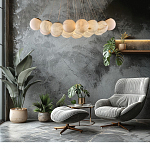 Люстра подвесная круглая с сферическими плафонами из натурального камня Glowing Spheres варинант исполнения - 8 | Loft Concept в Самаре