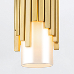 Потолочный светильник латунного цвета с цилиндрическим белым матовым плафоном Elstead Lighting варинант исполнения - 4 | Loft Concept в Самаре