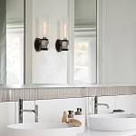 Бра для ванных комнат с прозрачным стеклянным плафоном в форме цилиндра Hinkley варинант исполнения - 8 | Loft Concept в Самаре