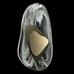 Бра овальное из стекла с золотым элементом Flow Texture  варинант исполнения - 8 | Loft Concept в Самаре