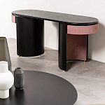 Дизайнерский письменный стол овальной формы с 2-мя выдвижными ящиками по бокам Parsec варинант исполнения - 3 | Loft Concept в Самаре