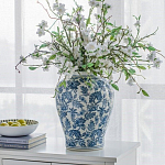 Ваза с крышкой и бело-синим цветочным узором Blue & White Ornament  варинант исполнения - 5 | Loft Concept в Самаре