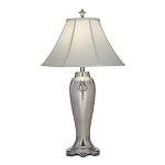 Настольная лампа с белым тканевым абажуром в форме колокола Stiffel варинант исполнения - 2 | Loft Concept в Самаре