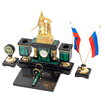 Настольный письменный набор из малахита и долерита Leader Organizer варинант исполнения - 2 | Loft Concept в Самаре