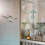 Обои ручная роспись Jakuchu Original colourway on Tarnished Silver gilded paper варинант исполнения - 3 | Loft Concept в Самаре