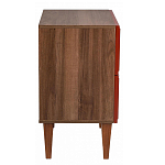 Тумба прикроватная красная из массива бука с 2-мя ящиками Wenge Light варинант исполнения - 2 | Loft Concept в Самаре