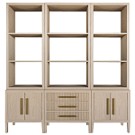 Модульный стеллаж Primo из трех составных элементов Светлый дуб варинант исполнения - 1 | Loft Concept в Самаре