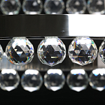 Люстра с двумя кольцами цвета хром и прозрачными хрустальными шарами по периметру Sacramento Transparent Balls Chandelier варинант исполнения - 7 | Loft Concept в Самаре