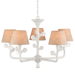 Люстра с белым каркасом и тканевыми абажурами Natural Stems варинант исполнения - 1 | Loft Concept в Самаре