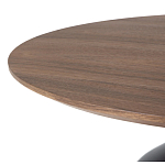 Столик журнальный с круглой деревянной столешницей на черном фактурном основании Bourgeon варинант исполнения - 1 | Loft Concept в Самаре