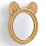 Зеркало из ротанга в форме головы медведя Wicrer Furniture варинант исполнения - 2 | Loft Concept в Самаре