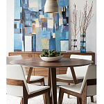 Обеденный стол круглый с изогнутыми ножками Godenza Round V Table варинант исполнения - 3 | Loft Concept в Самаре