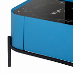 Тумба прикроватная чёрно-голубая с  ящиком Blue Cabinet варинант исполнения - 4 | Loft Concept в Самаре