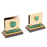 Настольный письменный набор из малахита с декором в виде лошади Leader Organizer варинант исполнения - 5 | Loft Concept в Самаре