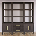 Модульный стеллаж Primo из трех составных элементов Темный орех варинант исполнения - 2 | Loft Concept в Самаре