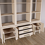 Модульный стеллаж Primo из трех составных элементов Светлый дуб варинант исполнения - 4 | Loft Concept в Самаре