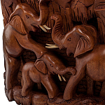 Панно из дерева пирамида из слонов Panel With Animals варинант исполнения - 3 | Loft Concept в Самаре